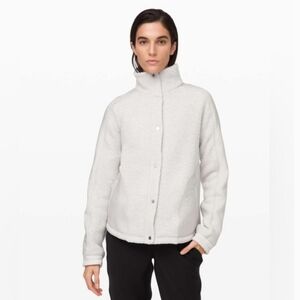 Lululemon Go Cozy Jacket Heathered Ceramic size 10